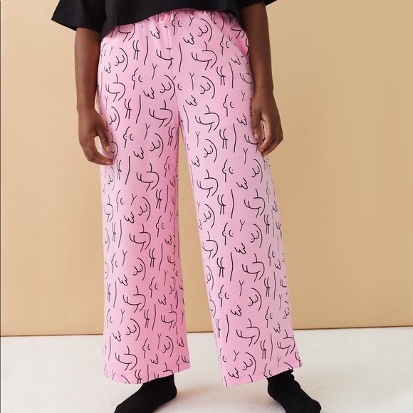 Lazy Oaf Naked Pink Pajama Pants 